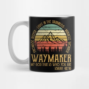 Vintage Waymaker Miracle Worker Promise Keeper Light In The Darkness My God That Is Who You Are Mug